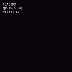 #0A050D - Cod Gray Color Image
